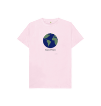 Pink Kids' Basic T-Shirt Certified Organic Cotton, Eartharia's Signature Collection, Conserve to Preserve