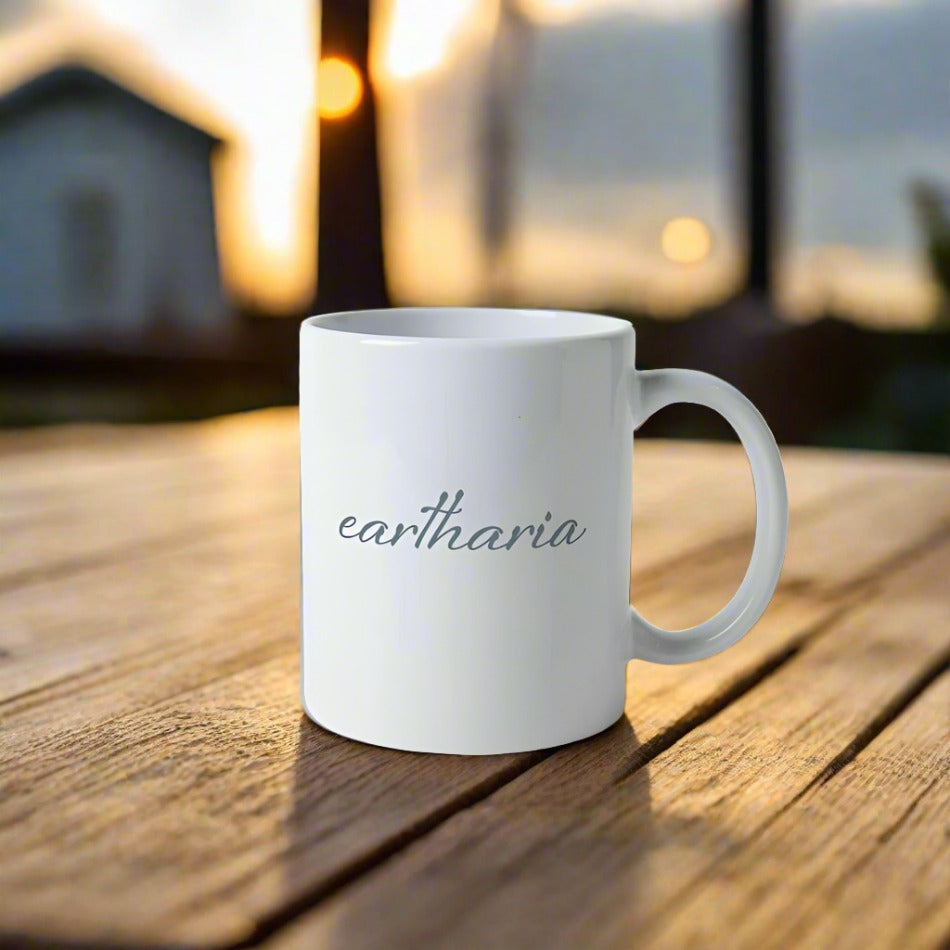 Mug, 100% Natural Ceramic, Eartharia Brand Logo