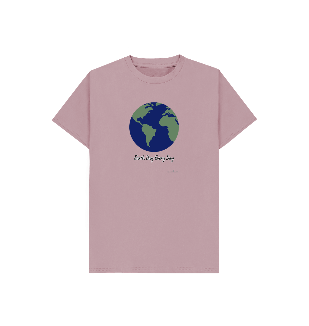 Mauve Kids' Basic T-Shirt Certified Organic Cotton, Eartharia Signature Collection, Earth Day Every Day