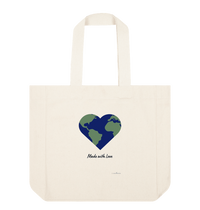 Natural Shopper Tote Bag Certified Organic Cotton, Eartharia's Signature Collection, Made with Love