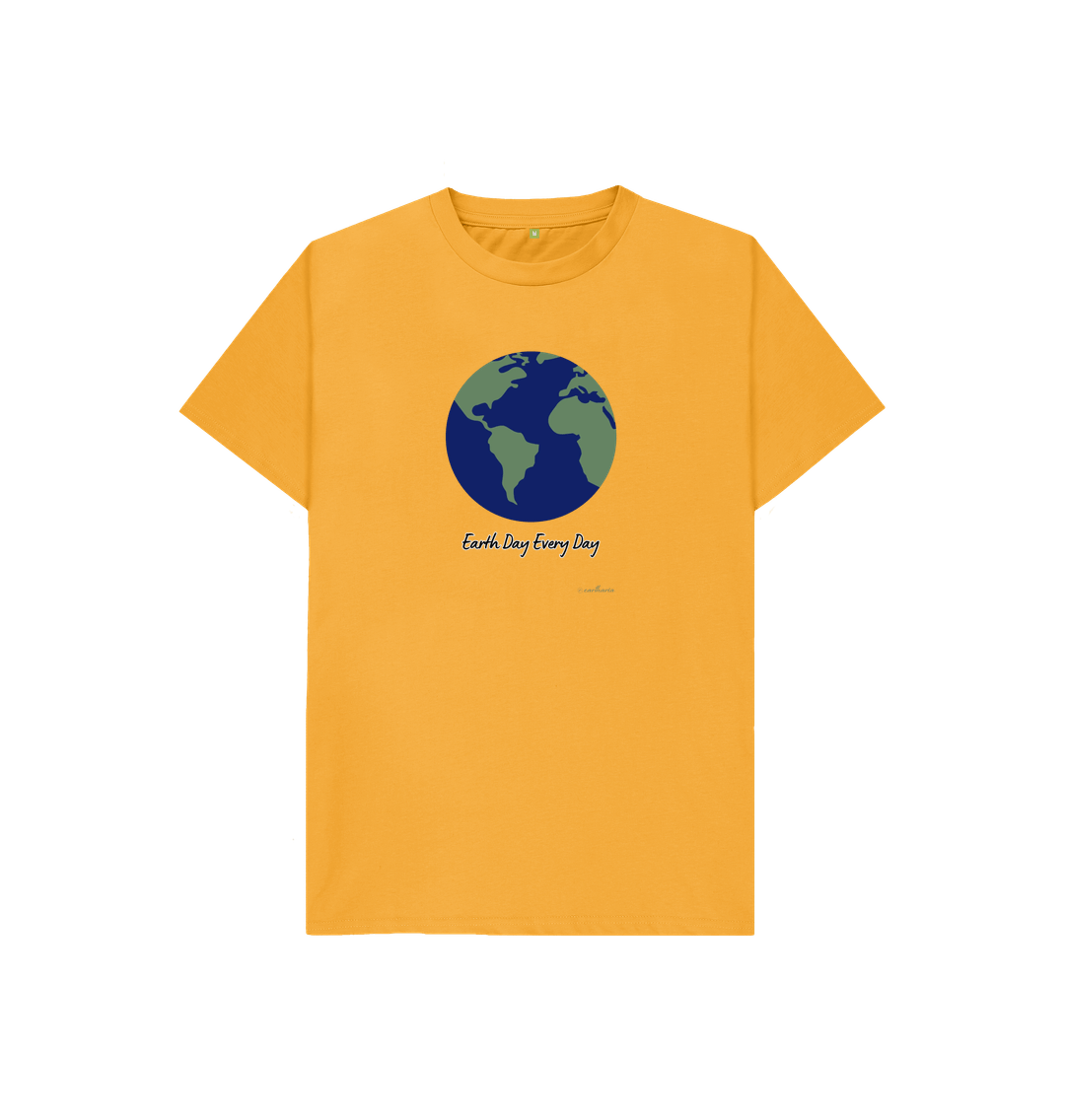 Mustard Kids' Basic T-Shirt Certified Organic Cotton, Eartharia Signature Collection, Earth Day Every Day