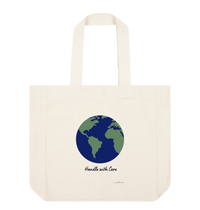 Natural Shopper Tote Bag Certified Organic Cotton, Eartharia's Signature Collection, Handle with Care