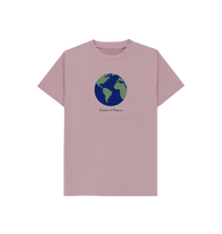 Mauve Kids' Basic T-Shirt Certified Organic Cotton, Eartharia's Signature Collection, Conserve to Preserve