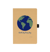 Kraft Kraft Paper Notebook 100% Recycled Paper, Eartharia's Signature Collection, Earth Day Every Day