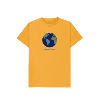 Mustard Kids' Basic T-Shirt Certified Organic Cotton, Eartharia's Signature Collection, Conserve to Preserve