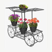 Victorian Flower Cart, Metal, Indoor/Outdoor