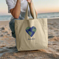 Shopper Tote Bag, Organic Cotton, Recyclable, Eartharia's Signature Collection, Made with Love