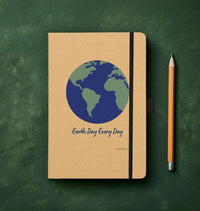 Notebook, 100% Recycled Paper, Kraft, Eartharia's Signature Collection, Earth Day Every Day