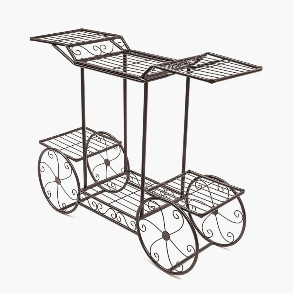 Victorian Flower Cart, Metal, Indoor/Outdoor